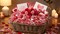 Valentine’s Day Crinkle Paper Shred 1 lb Valentine Gift Easter Grass Basket Filler – Decorative Paper Filler for Gift Boxes, Party Favor Boxes, Candy Tables & Valentine Party Decorations